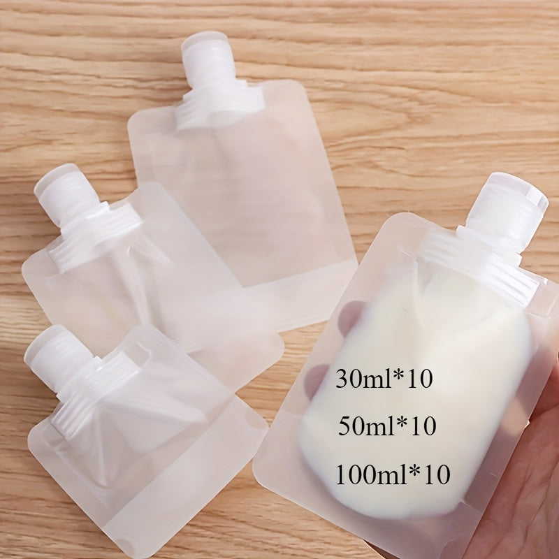 30 Reusable And Leak-Proof Squeeze Bags, Perfect for Packing Lotions And Shampoos for Travel, Available in Various Sizes, Ideal for Travel Essentials And Various Celebrations