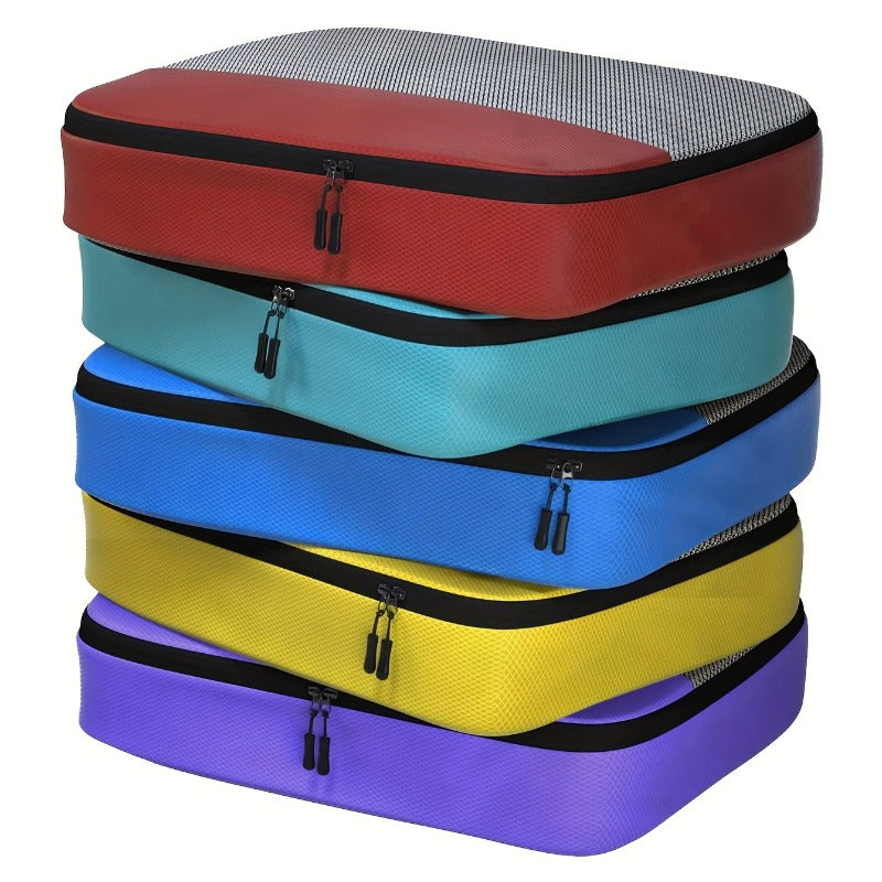 5pcs Color Storage Bags, Luggage Sorting Bags, Business Travel Storage Bags