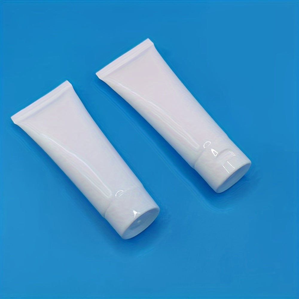 100pcs, 1.7oz Cosmetic Squeeze Tubes for Shampoo, Body Wash, Hand Cream, Paint, Disinfectant, Sanitizing Gel, Travel Refill Containers, White