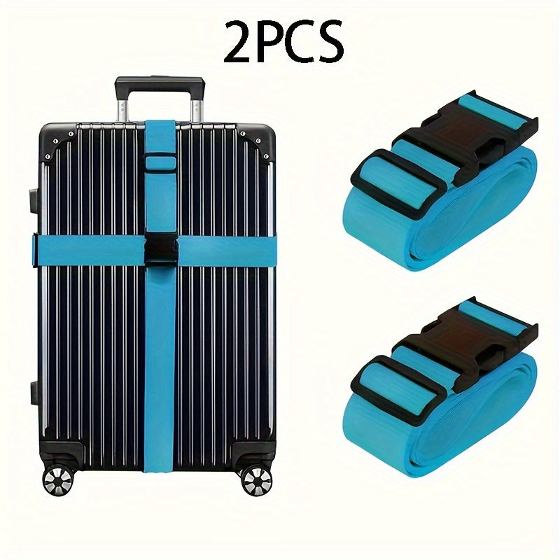 Fashionable Luggage Strap, Adjustable Anti-theft Travel Luggage Strap, Made of Polyester Fiber and Spandex, Suitable for Various Sizes of Luggage-perfect Choice for New Year and Christmas Gifts