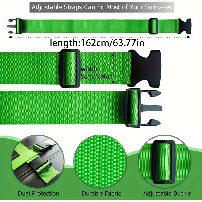 Fashionable Luggage Strap, Adjustable Anti-theft Travel Luggage Strap, Made of Polyester Fiber and Spandex, Suitable for Various Sizes of Luggage-perfect Choice for New Year and Christmas Gifts