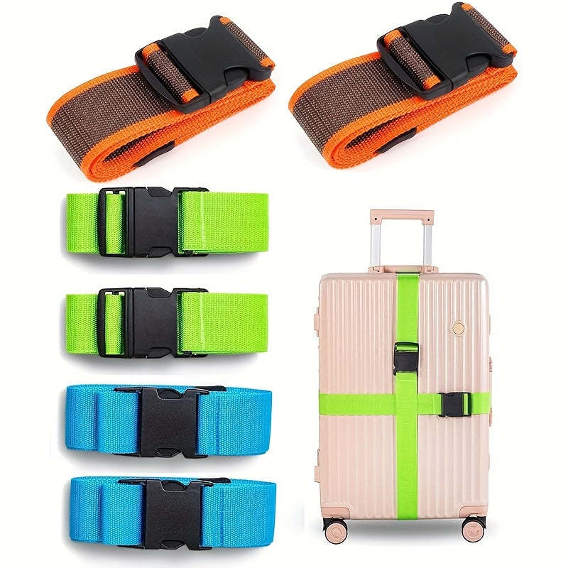 Fashionable Luggage Strap, Adjustable Anti-theft Travel Luggage Strap, Made of Polyester Fiber and Spandex, Suitable for Various Sizes of Luggage-perfect Choice for New Year and Christmas Gifts