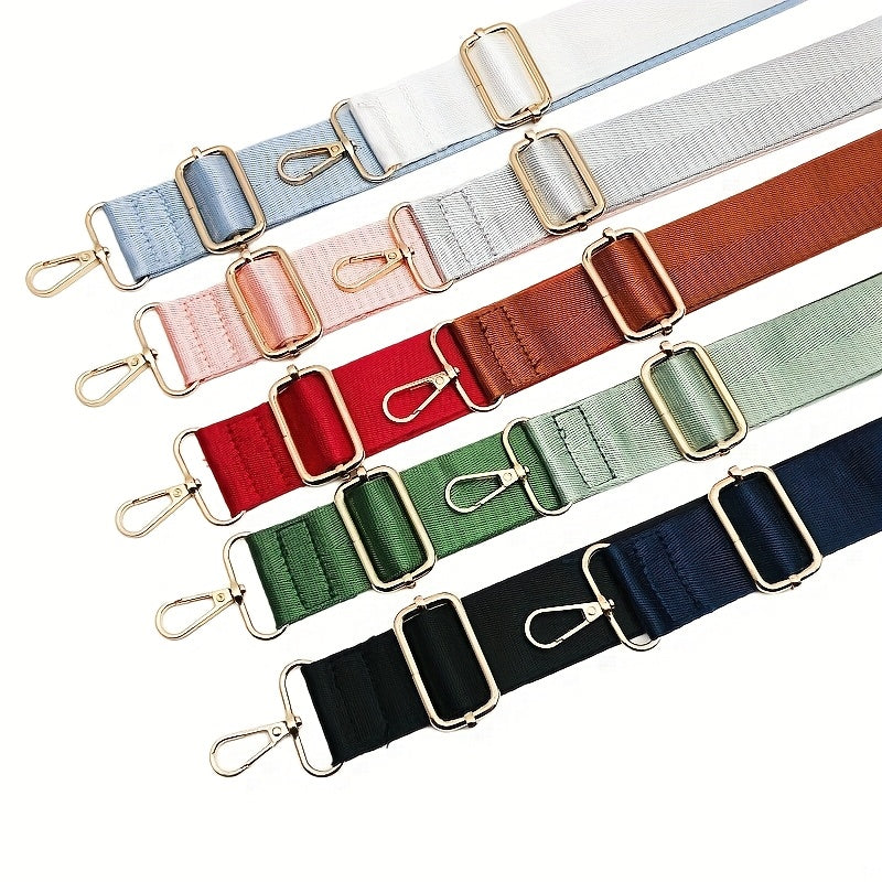 10pcs\u002FSet Versatile Adjustable Nylon Solid Color Webbing Shoulder Strap Wallet Making Replacement Single Shoulder Crossbody Women'S Bag Travel Bag Bag Strap Luggage Additions, Wallet Making, DIY Wallet Making