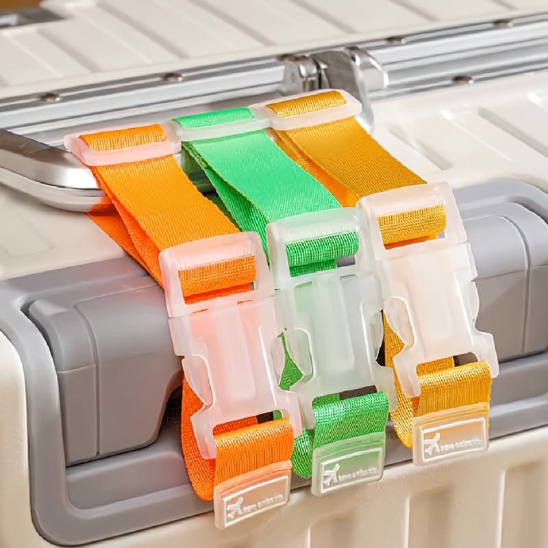 1\u002F5pcs Candy Color Travel Straps Luggage Buckle Fixing Belt Portable Firm Packing Belt Nylon Webbing Luggage Strap Multi-Color Optional Business Trip Storage Artifact