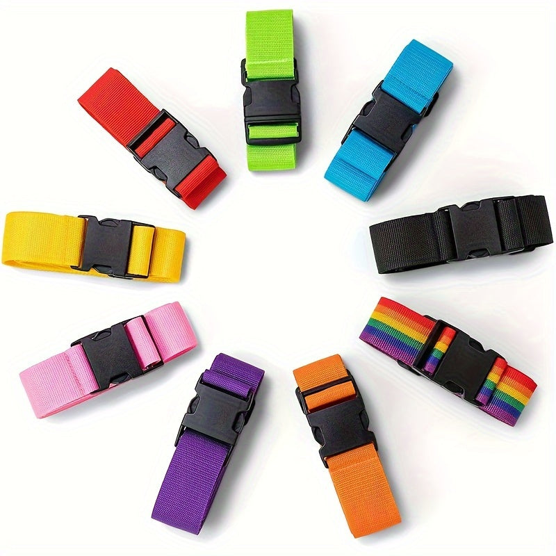 Fashionable Luggage Strap, Adjustable Anti-theft Travel Luggage Strap, Made of Polyester Fiber and Spandex, Suitable for Various Sizes of Luggage-perfect Choice for New Year and Christmas Gifts