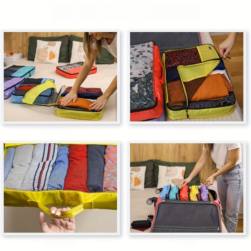 5pcs Color Storage Bags, Luggage Sorting Bags, Business Travel Storage Bags