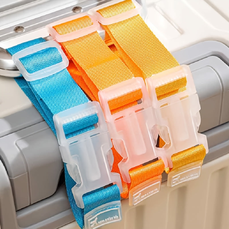 1\u002F5pcs Candy Color Travel Straps Luggage Buckle Fixing Belt Portable Firm Packing Belt Nylon Webbing Luggage Strap Multi-Color Optional Business Trip Storage Artifact