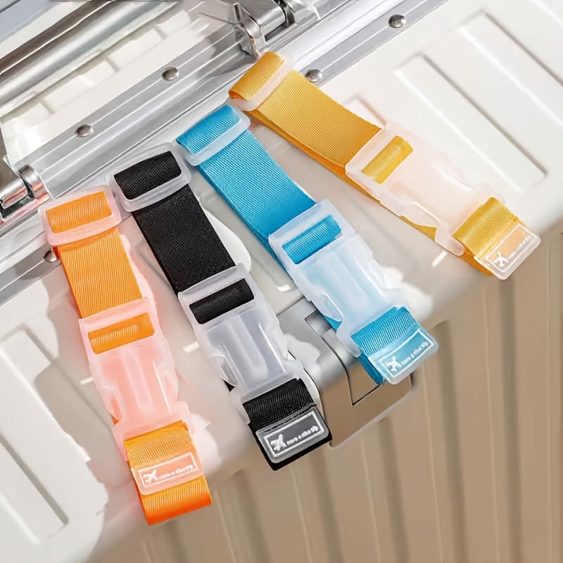 1\u002F5pcs Candy Color Travel Straps Luggage Buckle Fixing Belt Portable Firm Packing Belt Nylon Webbing Luggage Strap Multi-Color Optional Business Trip Storage Artifact