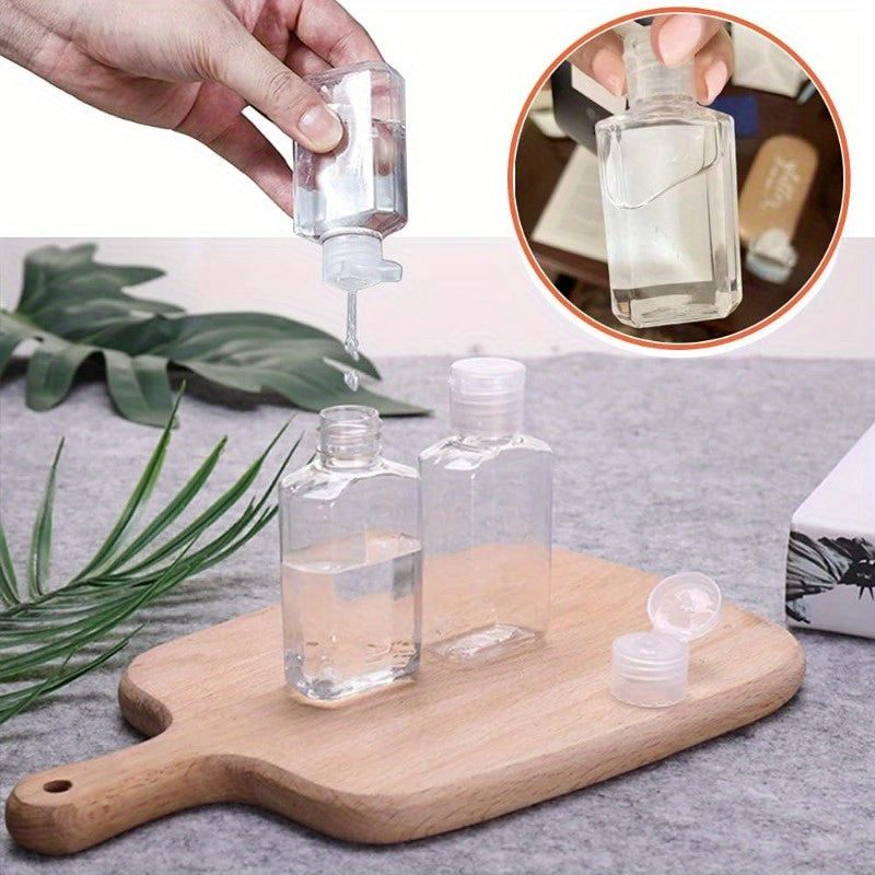45 Reusable 2.03oz Plastic Refillable Bottles with Flip-Top Transparent Empty Hand Sanitizer Containers, Portable And Suitable for Shampoo, Shower Gel, Toner, And Lotion