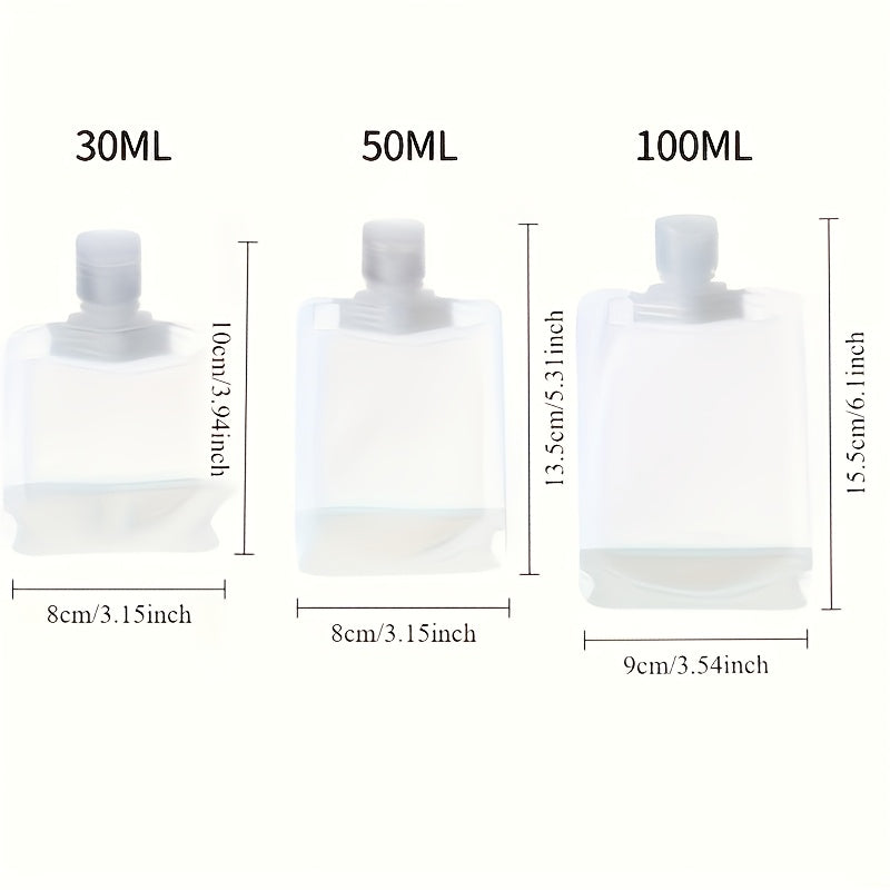30 Reusable And Leak-Proof Squeeze Bags, Perfect for Packing Lotions And Shampoos for Travel, Available in Various Sizes, Ideal for Travel Essentials And Various Celebrations