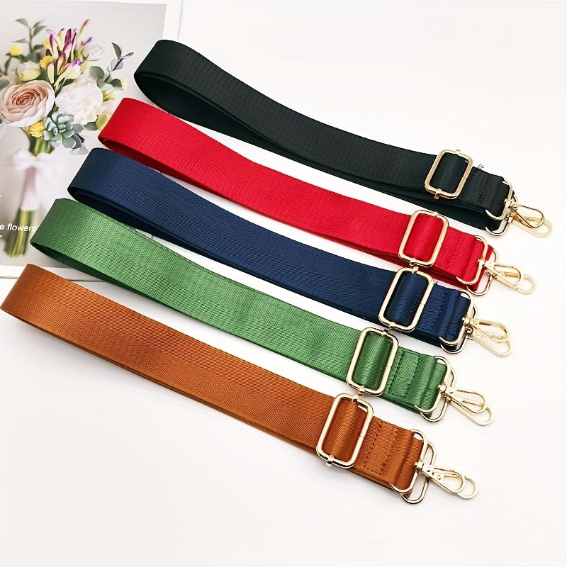 10pcs\u002FSet Versatile Adjustable Nylon Solid Color Webbing Shoulder Strap Wallet Making Replacement Single Shoulder Crossbody Women'S Bag Travel Bag Bag Strap Luggage Additions, Wallet Making, DIY Wallet Making