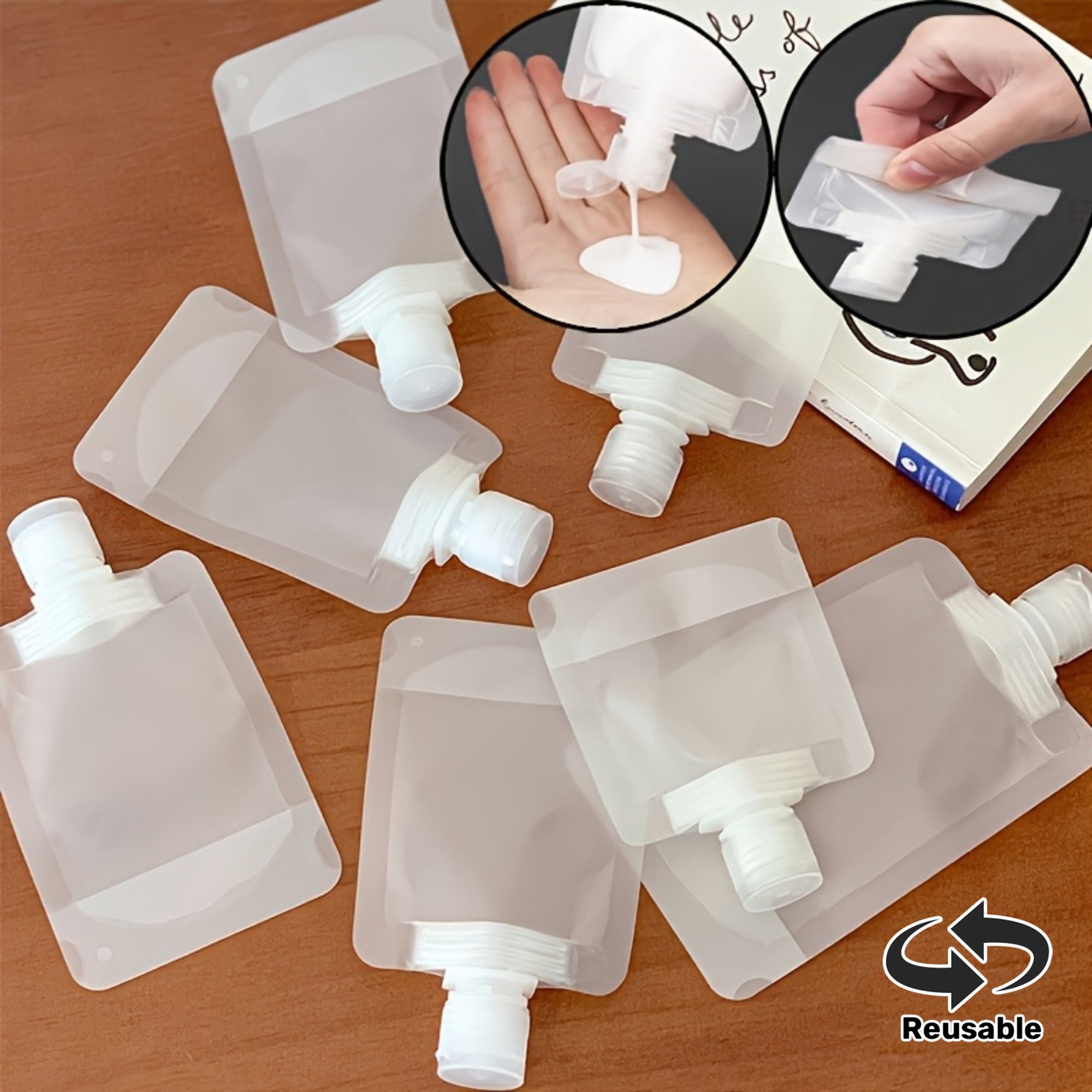 30 Reusable And Leak-Proof Squeeze Bags, Perfect for Packing Lotions And Shampoos for Travel, Available in Various Sizes, Ideal for Travel Essentials And Various Celebrations